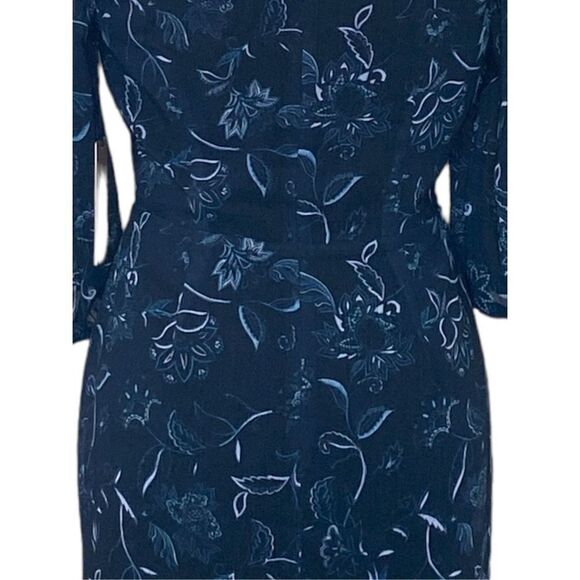 Halogen Womens Mini Dress Chiffon Faux Wrap Tie Half Sleeve Size Small NWT - Picture 5 of 9